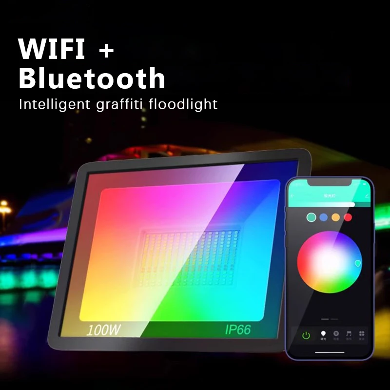 Smart Garden Drawing - RGB TUYA Schijnwerper Smart APP Spraakbesturing