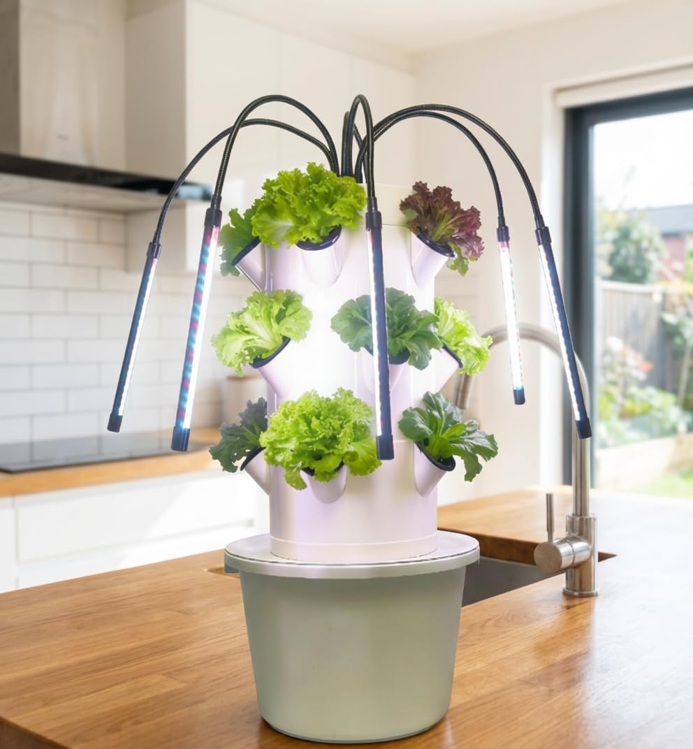 Indoor Herb Garden Kit - Verticaal Hydroponisch Kweeksysteem | 3-laags 15-gats