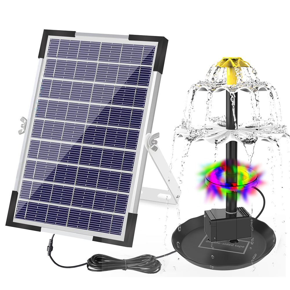 Smart Garden Lamp - Zonne-Energie Fonteinpomp Voor Vogel Bad Met