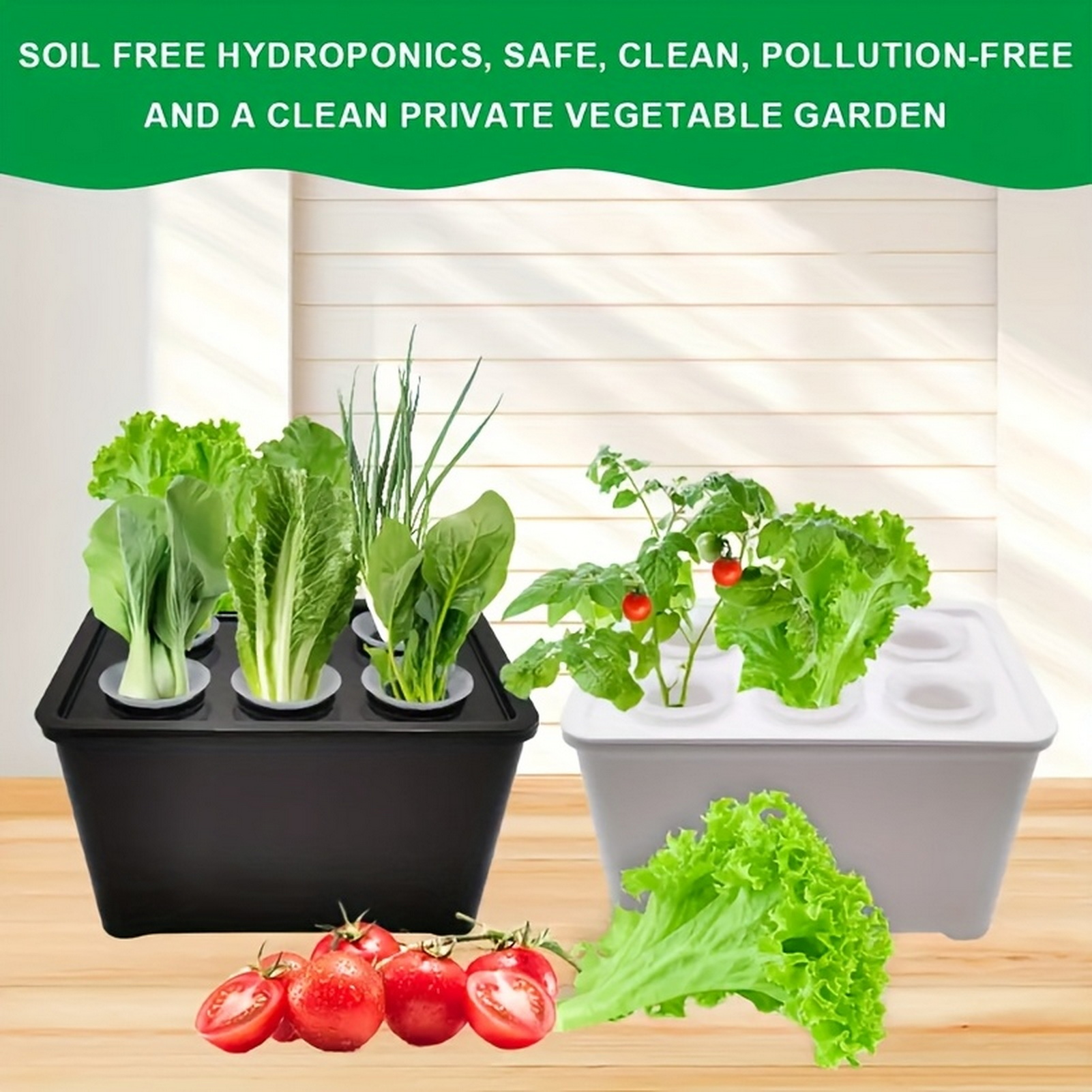 Indoor Herb Garden Kit - 6-in-1 Hydroponische kweekpotten, watergevoede zaailingpotten, bodemloze