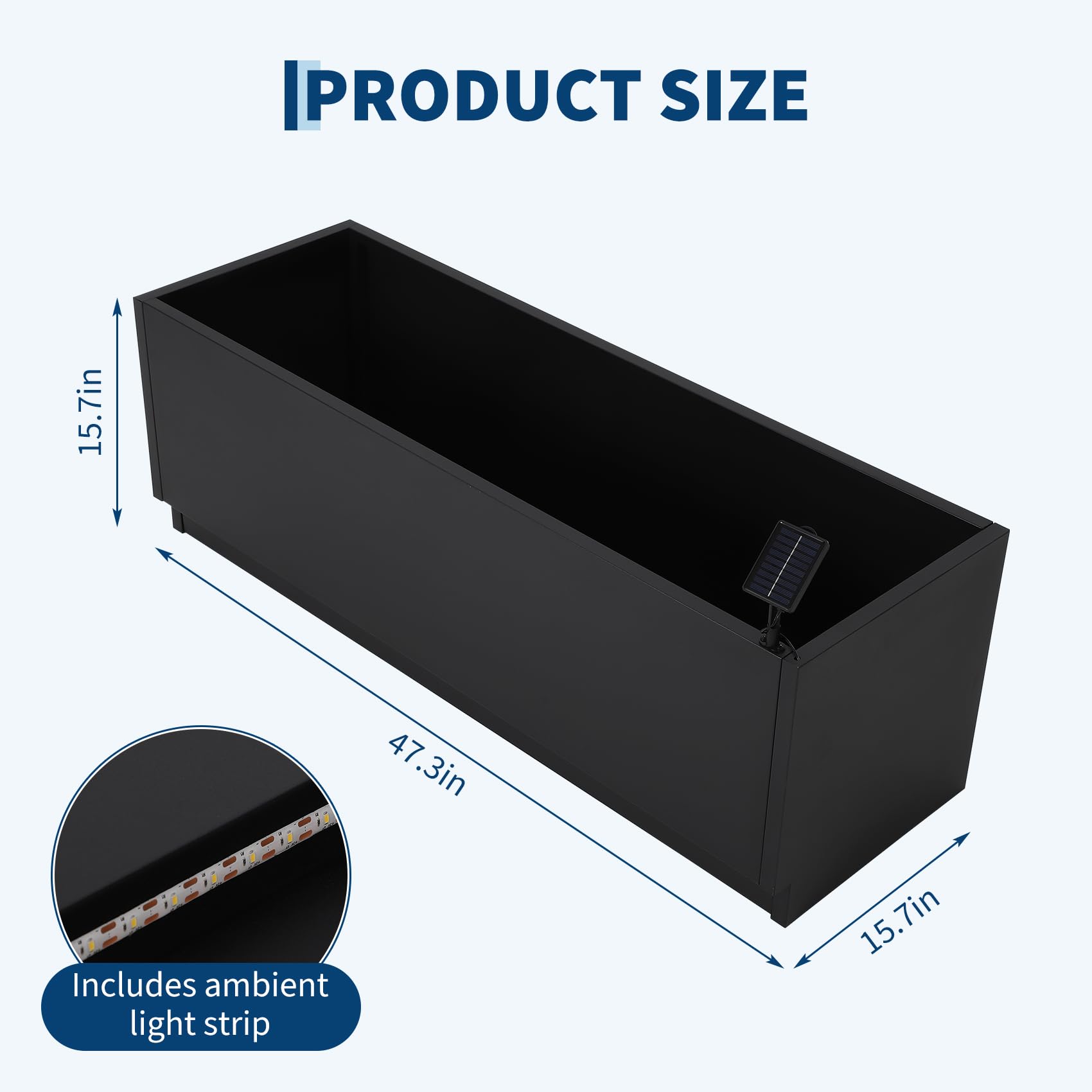 47x16 LED metalen plantenbak m - Smart Garden Box recensie en prijs